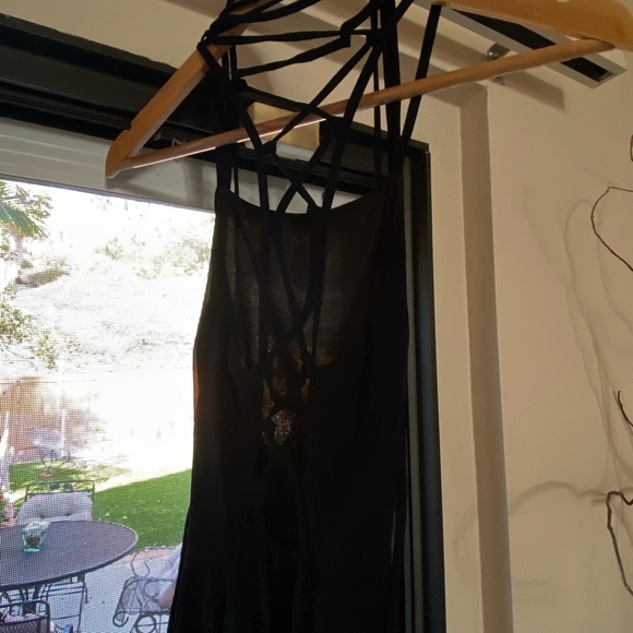 Black scrappy party/cocktail dress - Picture 3 of 6